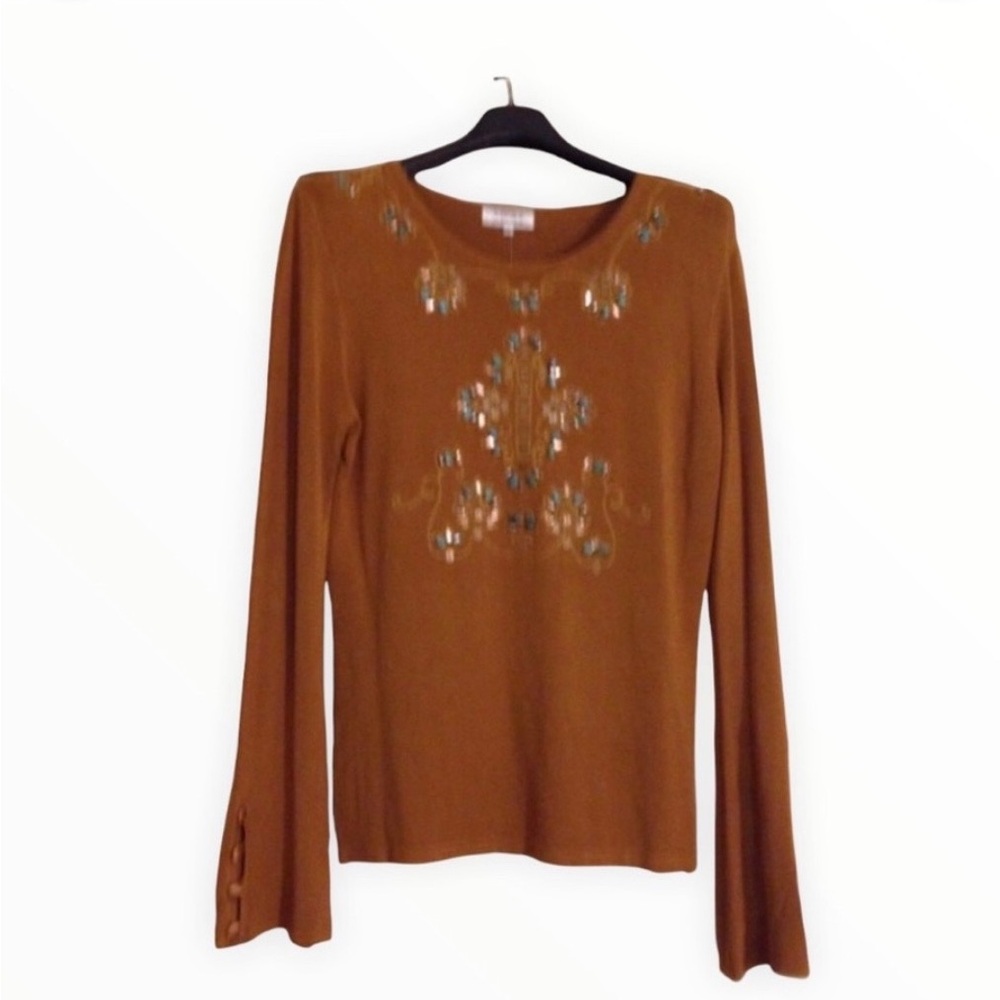 🔴Jeweled High End Rayon Sweater-SizeL/XL/XXL - Picture 3 of 6